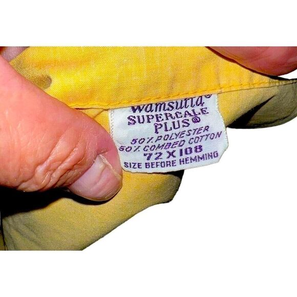 2 Wamsutta Queen Flat Vintage Sheets Supercale Plus Yellow Set Of 2 72”x108” - Picture 3 of 3